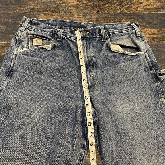 Vintage Pointer Jeans Mens 36x34 Work Heavy Cotton Denim Blue Made in USA - Picture 11 of 16